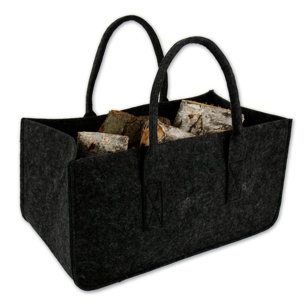 Filztasche Kaminholz Anthrazit