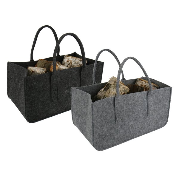 Filztasche Kaminholz 2-er Set