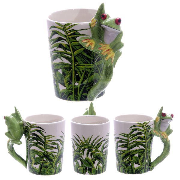 Frosch Motiv Tasse 3-D Figur