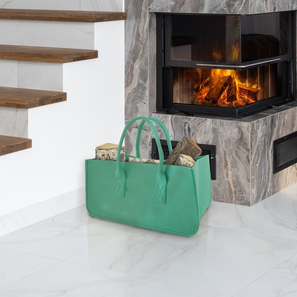 Filztasche Kaminholz T&uuml;rkis
