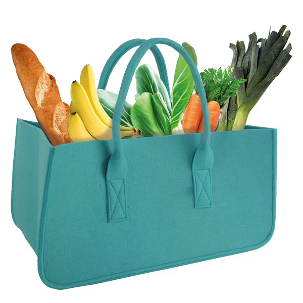 Filztasche Kaminholz T&uuml;rkis