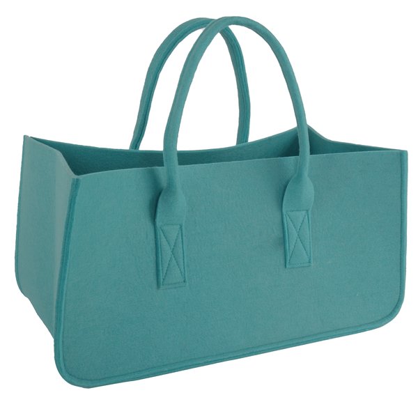 Filztasche Kaminholz Türkis