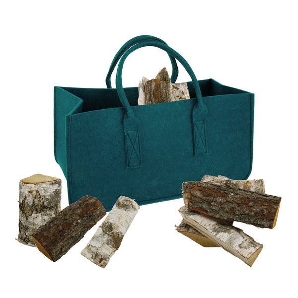 Filztasche Kaminholz Petrol