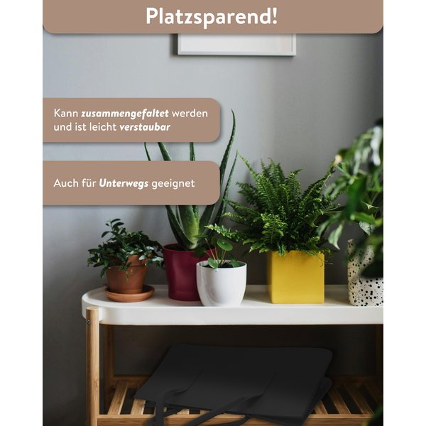 Filztasche Kaminholz Schwarz