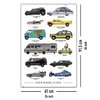 Four Wheel Icons Poster