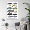 Four Wheel Icons Poster