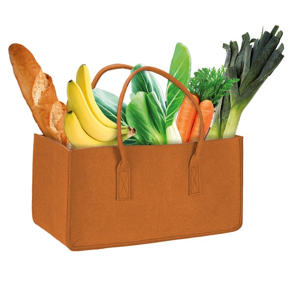 Filztasche Kaminholz Hellbraun