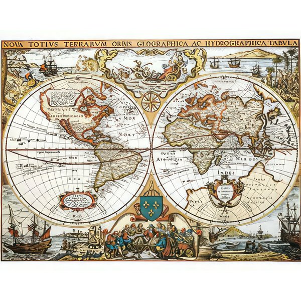 Historische Weltkarte
