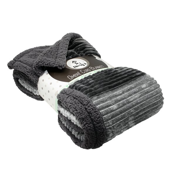 Henry's OMBRÉ CORD Decke grau