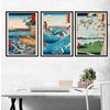 Hiroshige Kunstdruck 3er-Set