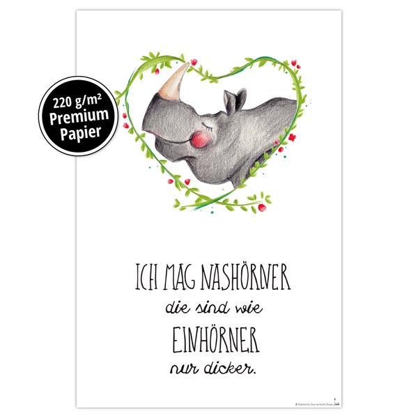 Ich Mag Nash&ouml;rner Kunstdruck