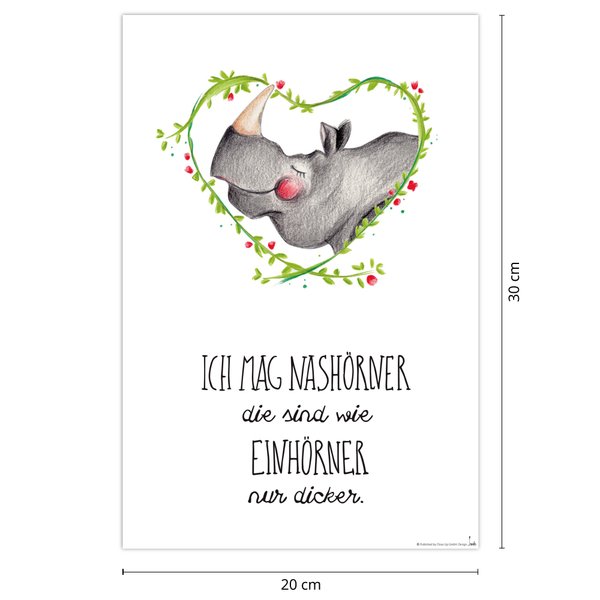 Ich Mag Nash&ouml;rner Kunstdruck