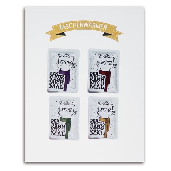 Katze Taschenw&auml;rmer 4er Set