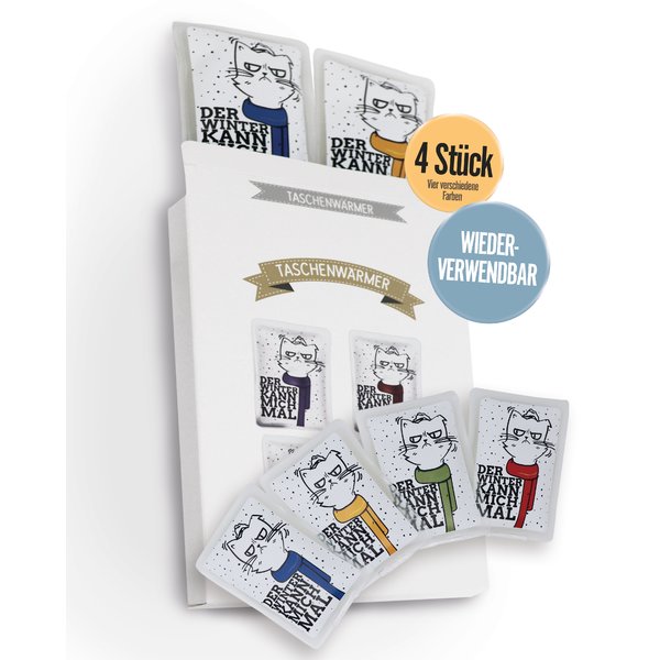 Katze Taschenw&auml;rmer 4er Set