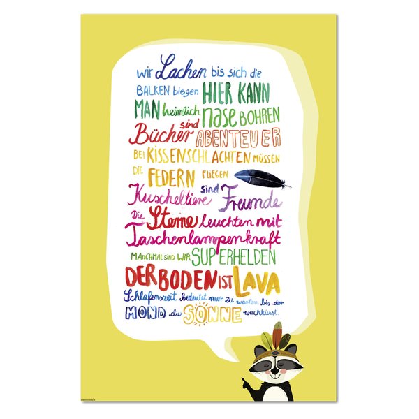 Kinderzimmer-Regeln Poster