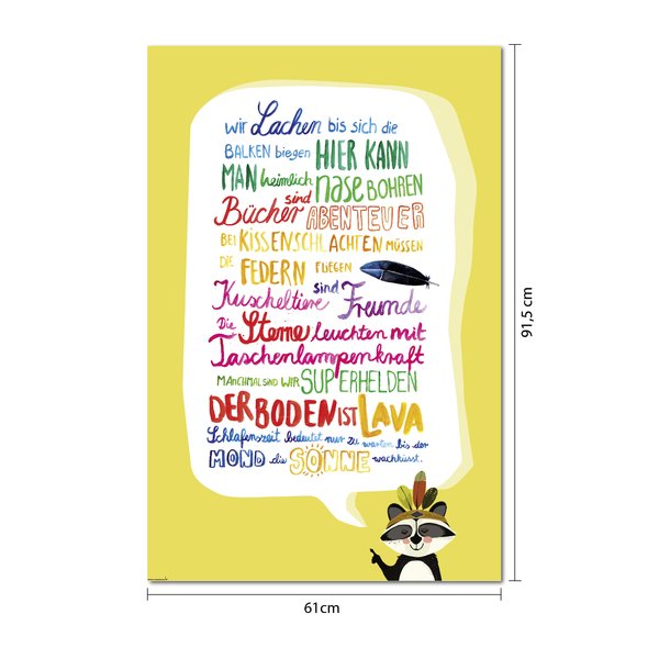 Kinderzimmer-Regeln Poster