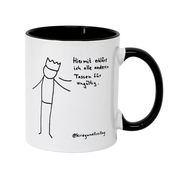Krieg und Freitag Tasse