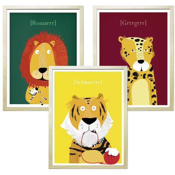 Kinderzimmer Poster Raubkatzen