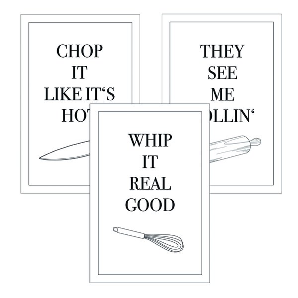 K&uuml;chen Songs Poster 3er-Set