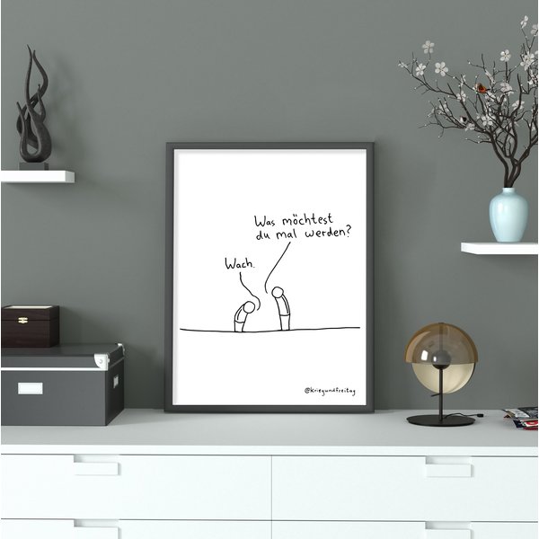 Krieg und Freitag Kunstdruck