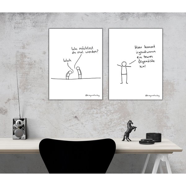 Krieg und Freitag Kunstdruck