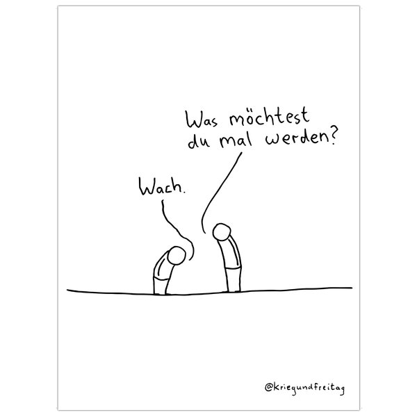 Krieg und Freitag Kunstdruck