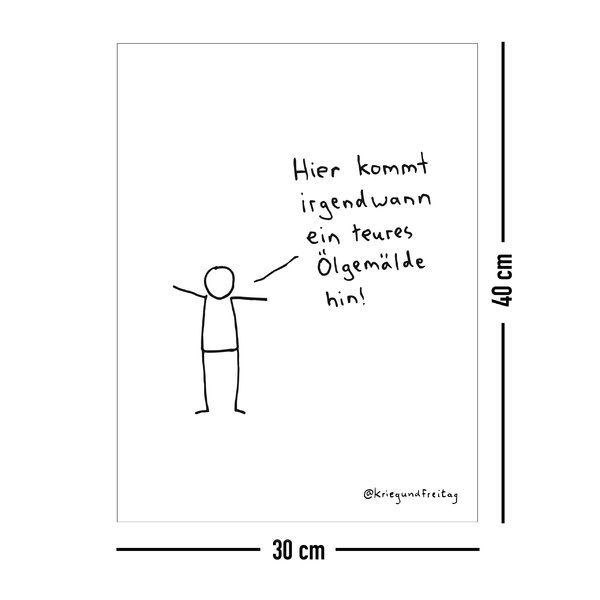 Krieg und Freitag Kunstdruck