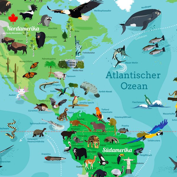 Kinder-Weltkarte XXL Poster