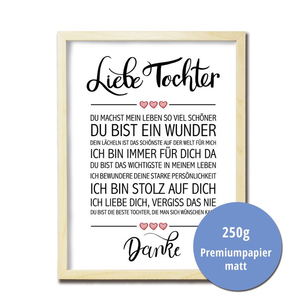 Liebe Tochter Kunstdruck