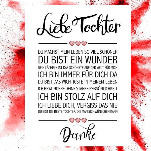 Liebe Tochter Kunstdruck
