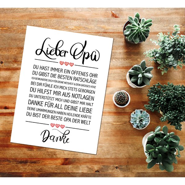 Lieber Opa Kunstdruck