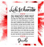 Liebe Schwester Kunstdruck