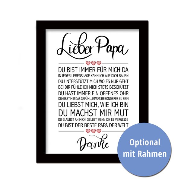 Lieber Papa Kunstdruck