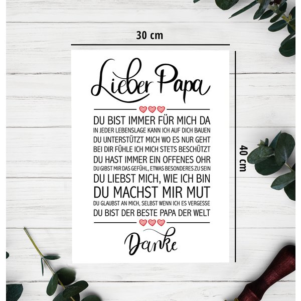 Lieber Papa Kunstdruck