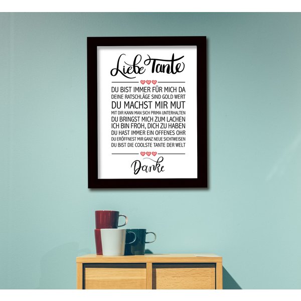 Liebe Tante gerahmter