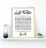 Liebe Tochter gerahmter