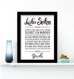 Lieber Sohn gerahmter