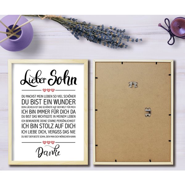 Lieber Sohn gerahmter