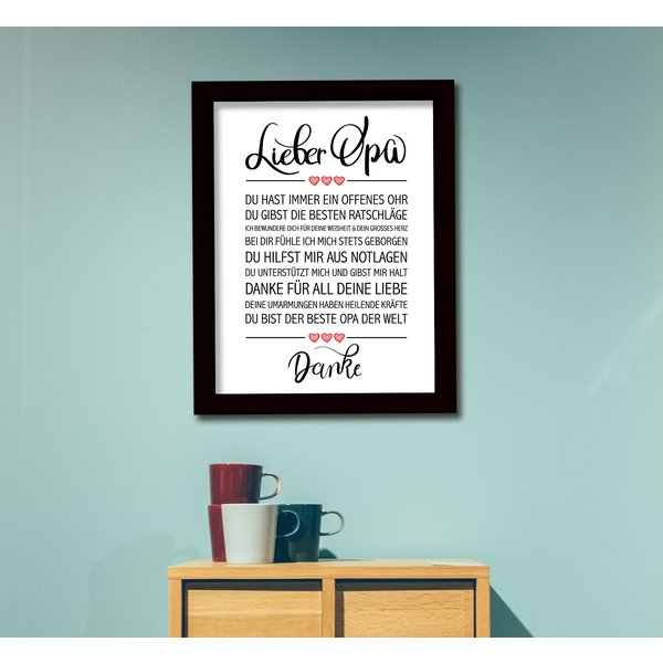 Lieber Opa gerahmter