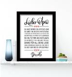 Lieber Opa gerahmter