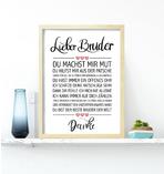 Lieber Bruder gerahmter