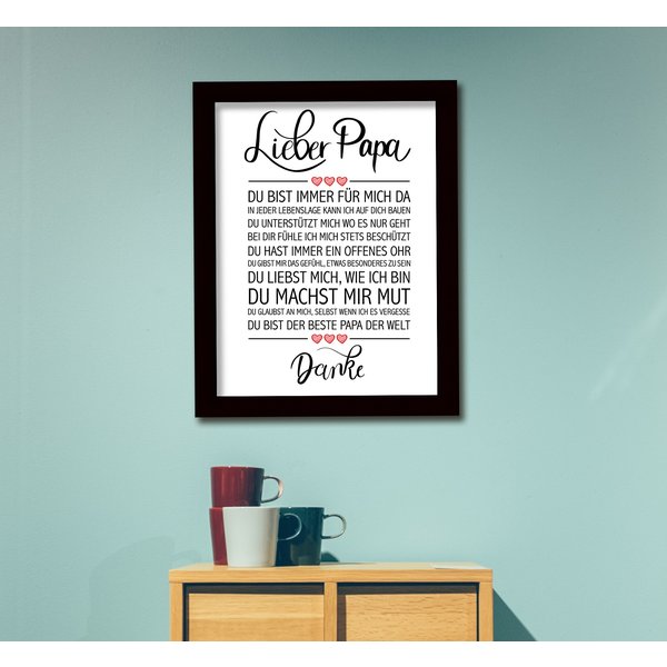 Lieber Papa gerahmter