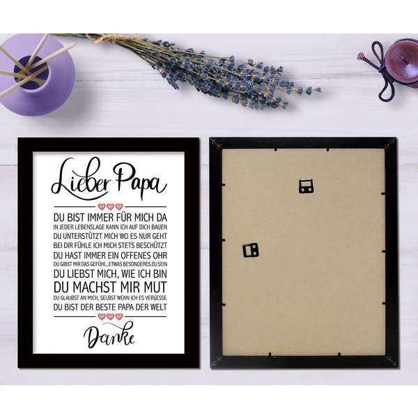 Lieber Papa gerahmter