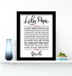 Lieber Papa gerahmter