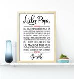 Lieber Papa gerahmter