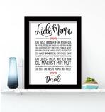 Liebe Mama gerahmter