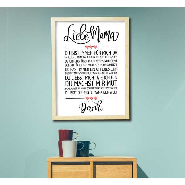 Liebe Mama gerahmter