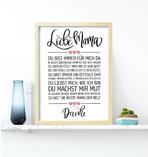 Liebe Mama gerahmter