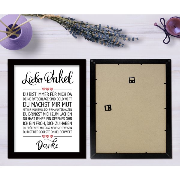 Lieber Onkel gerahmter