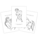 Line-Art Kunstdruck 3er-Set